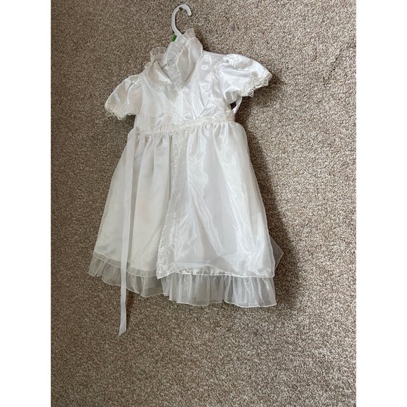 Youth Kids Wedding White Lace Dress Size 4-6 Youth - Picture 2 of 5
